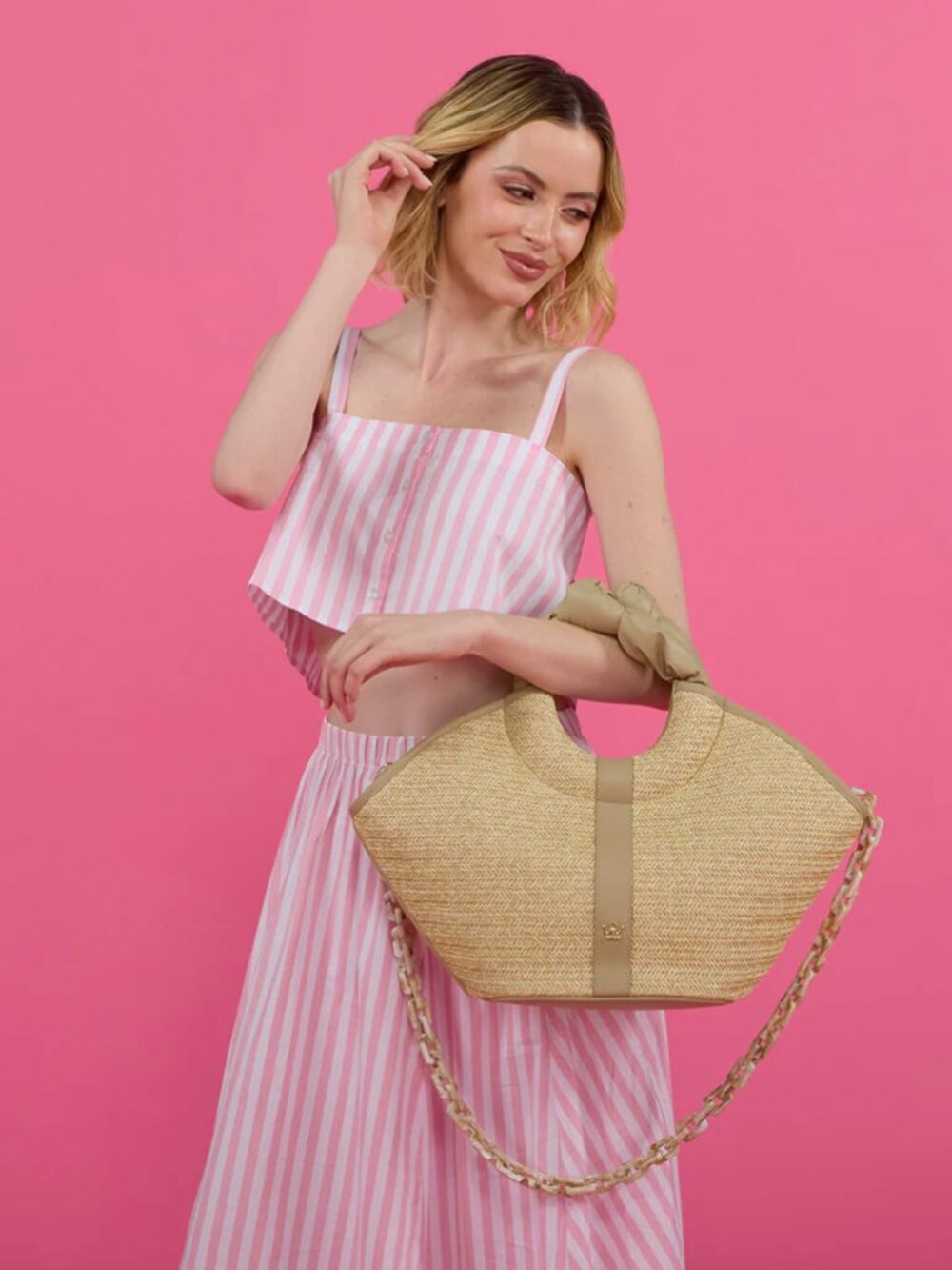 Oliver Thomas Knotted Herringbone Tote NWT